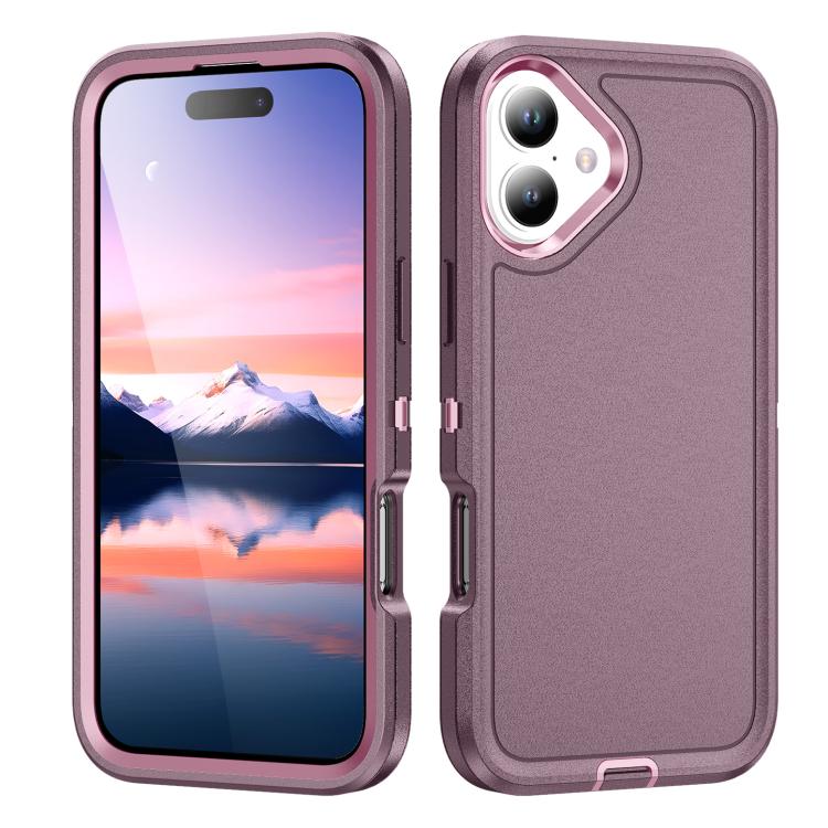 

For iPhone 17 Life Waterproof Rugged Phone Case(Purple + Pink)