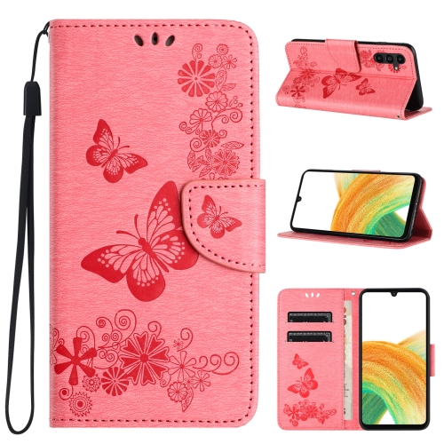 For Samsung Galaxy S24+ 5G Butterfly Embossed Flip Leather Phone Case(Pink) for samsung galaxy tab a9 embossed butterfly pattern horizontal flip leather tablet case pink