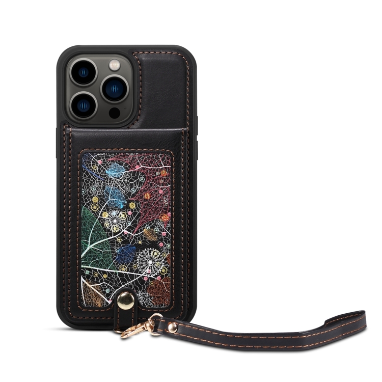 

For iPhone 15 Pro Max ESEBLE Star Series Lanyard Holder Card Slot Phone Case(Black)