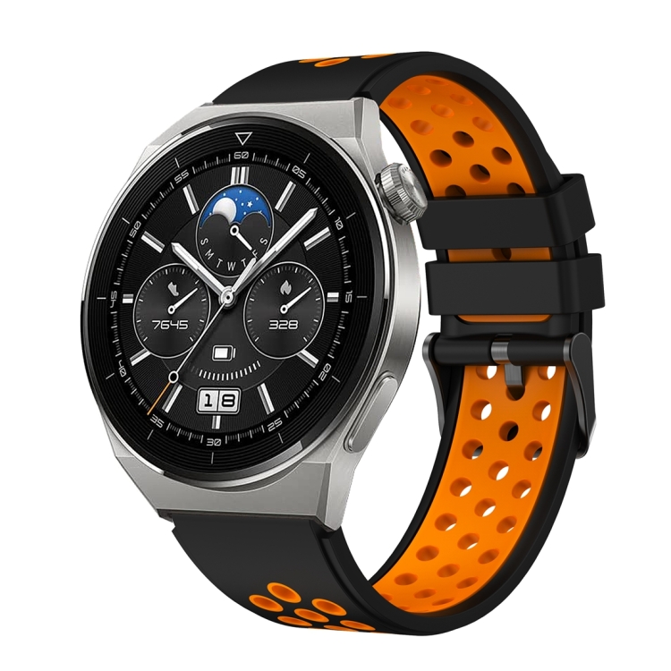 For Huawei Watch GT3 Pro 46mm Two Color Round Hole Silicone  