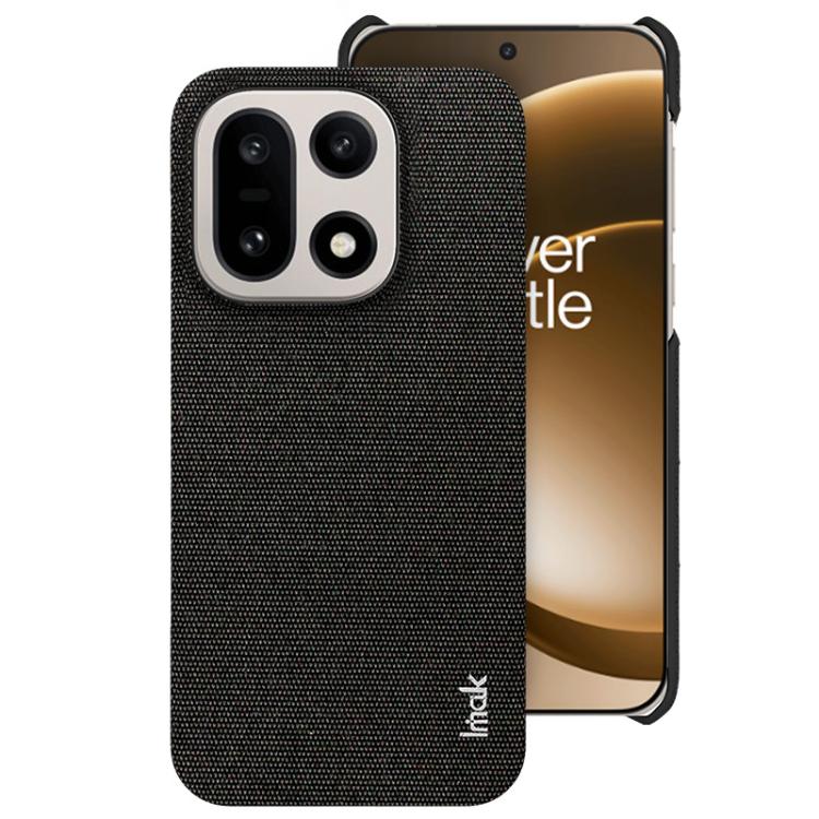 

For OnePlus 15 imak Ruiyi Series Cloth Texture PU + PC Phone Case(Black)