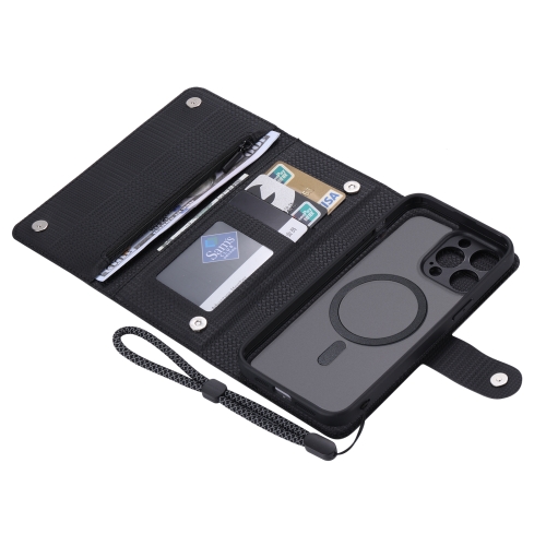 For iPhone 13 Pro ViLi GHB Series MagSafe Magnetic Zipper Leather Phone Case(Black) чехол для iphone 13 chic shell case прозрачный лилия