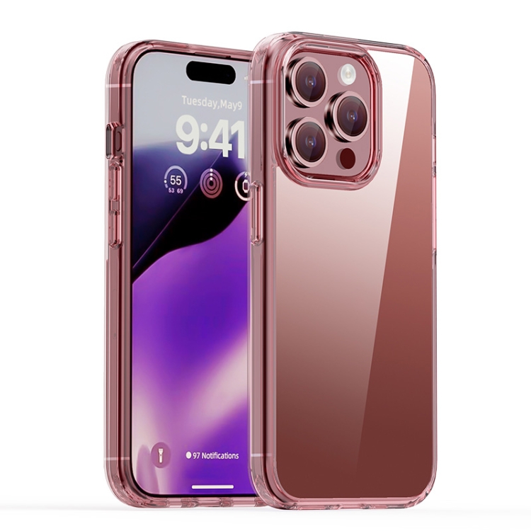 

For iPhone 15 Pro iPAKY Hanguang Series Transparent TPU+PC Phone Case(Transparent Red)