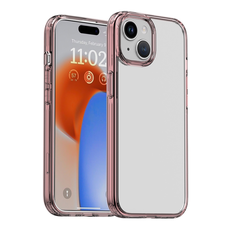 

For iPhone 15 Plus iPAKY Hanguang Series Transparent TPU+PC Phone Case(Transparent Red)