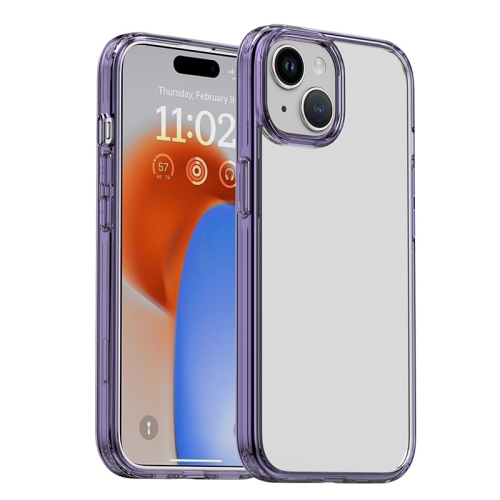 

For iPhone 15 Plus iPAKY Hanguang Series Transparent TPU+PC Phone Case(Transparent Purple)