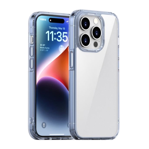 

For iPhone 15 Pro iPAKY Aurora Series Shockproof PC + TPU Protective Phone Case(Transparent Blue)