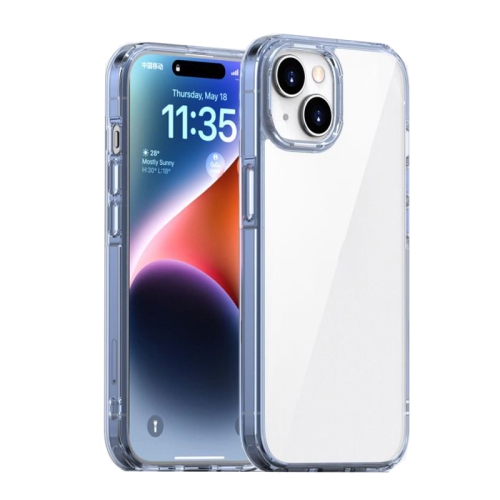 

For iPhone 15 Plus iPAKY Aurora Series Shockproof PC + TPU Protective Phone Case(Transparent Blue)