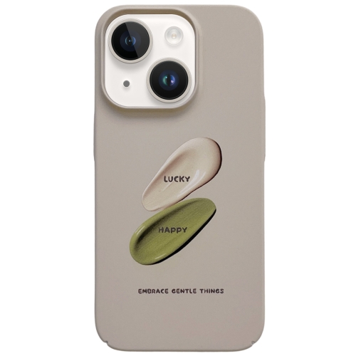 

For iPhone 14 Painted Pattern Skin-friendly PC Phone Case(Beige Pigment)