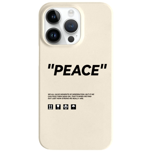 

For iPhone 14 Pro Painted Pattern Skin-friendly PC Phone Case(Beige World Peace)