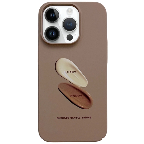 

For iPhone 14 Pro Max Painted Pattern Skin-friendly PC Phone Case(Coffee Pigment)