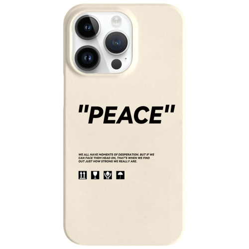 

For iPhone 13 Pro Max Painted Pattern Skin-friendly PC Phone Case(Beige World Peace)