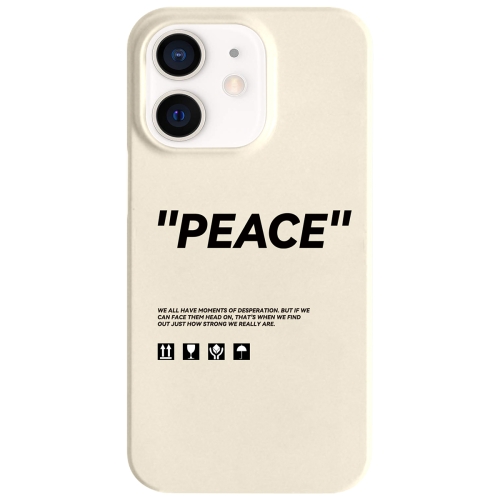 

For iPhone 11 Painted Pattern Skin-friendly PC Phone Case(Beige World Peace)