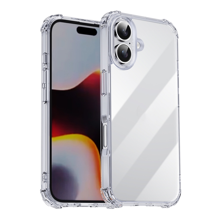 

For iPhone 16 Plus iPAKY Crystal Clear Series Shockproof PC + TPU Protective Phone Case(Transparent)