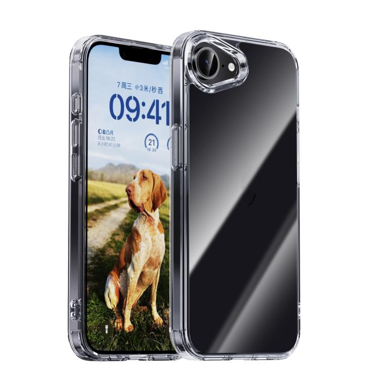 

For iPhone 16e iPAKY Crystal Clear Series Shockproof PC + TPU Protective Phone Case(Transparent)