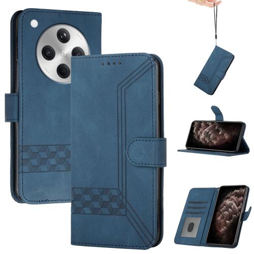 

For OPPO Find X8 Cubic Skin Feel Flip Leather Phone Case(Blue)