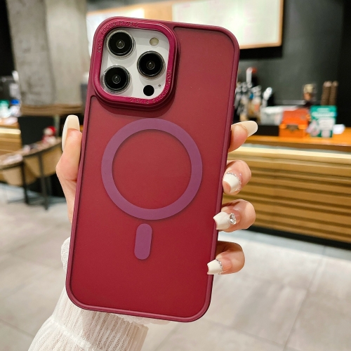 For iPhone 13 Pro Imitation Metal Frosted Skin Feel Acrylic MagSafe Phone Case(Red) потолочный светодиодный светильник ambrella light modern acrylic fa112