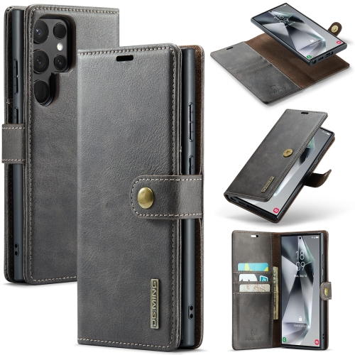 

For Samsung Galaxy S24 Ultra 5G DG.MING Crazy Horse Texture Detachable Magnetic Leather Case(Grey)