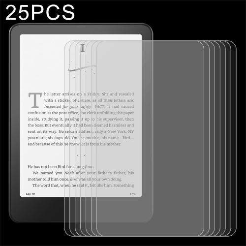 

For Amazon Kindle Paperwhite 12th Gen 2024 25pcs 9H 0.3mm Explosion-proof Tempered Glass Film