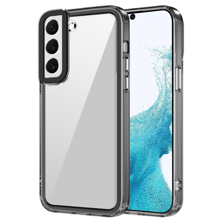 

For Samsung Galaxy S22 5G Transparent Acrylic + TPU Shockproof Phone Case(Transparent Black)