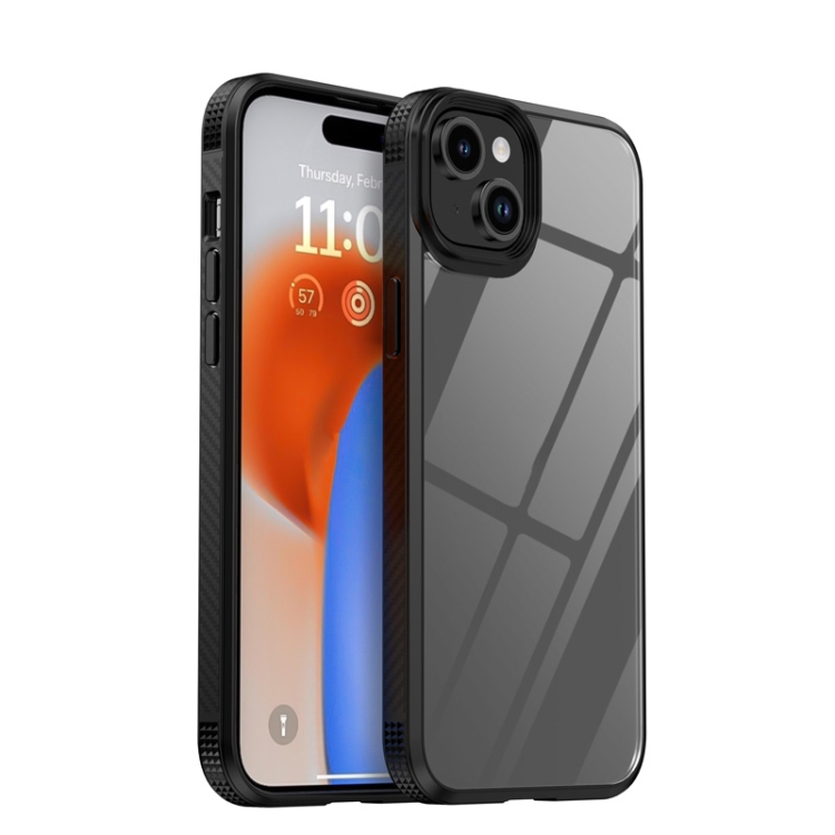 

For iPhone 15 Plus iPAKY MG Series Transparent PC+TPU Phone Case(Black)