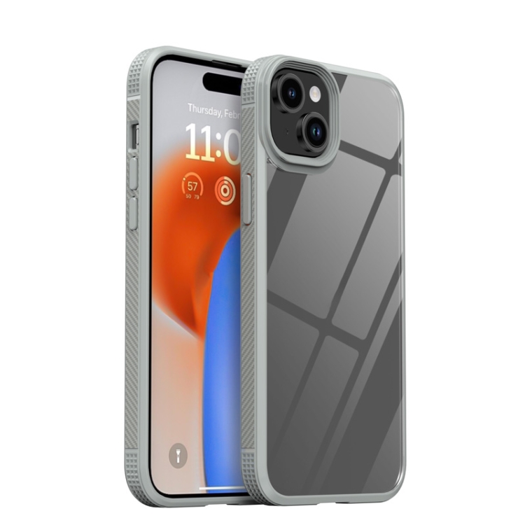 

For iPhone 15 Plus iPAKY MG Series Transparent PC+TPU Phone Case(Grey)