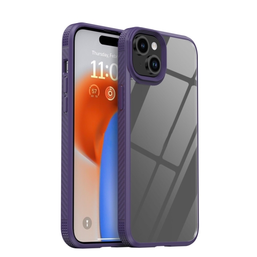 

For iPhone 15 Plus iPAKY MG Series Transparent PC+TPU Phone Case(Purple)