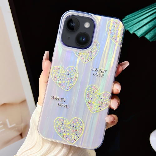 

For iPhone 14 Electroplated Color Film TPU + PC Phone Case(Sweet Love)