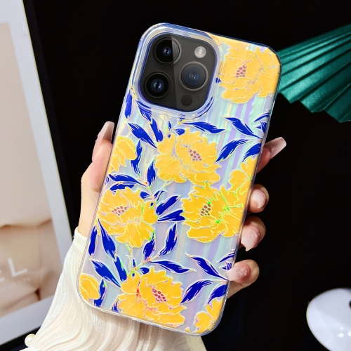 

For iPhone 13 Pro Electroplated Color Film TPU + PC Phone Case(Chrysanthemum)