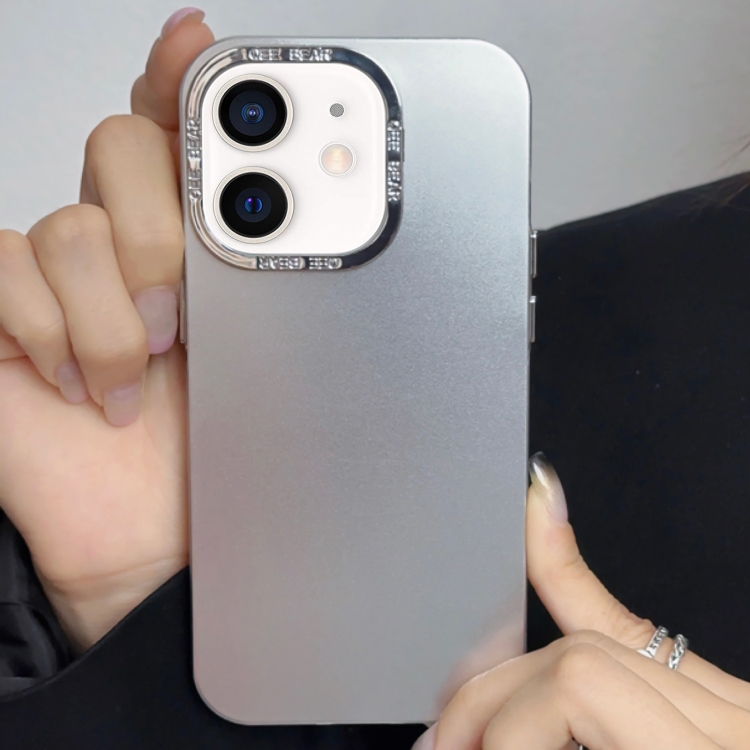 

For iPhone 12 Electroplated TPU + Acrylic IMD Phone Case(Silver)
