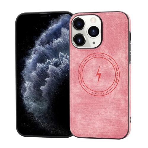 

For iPhone 11 Pro Side PU Hybrid TPU Magsafe Phone Case(Pink)