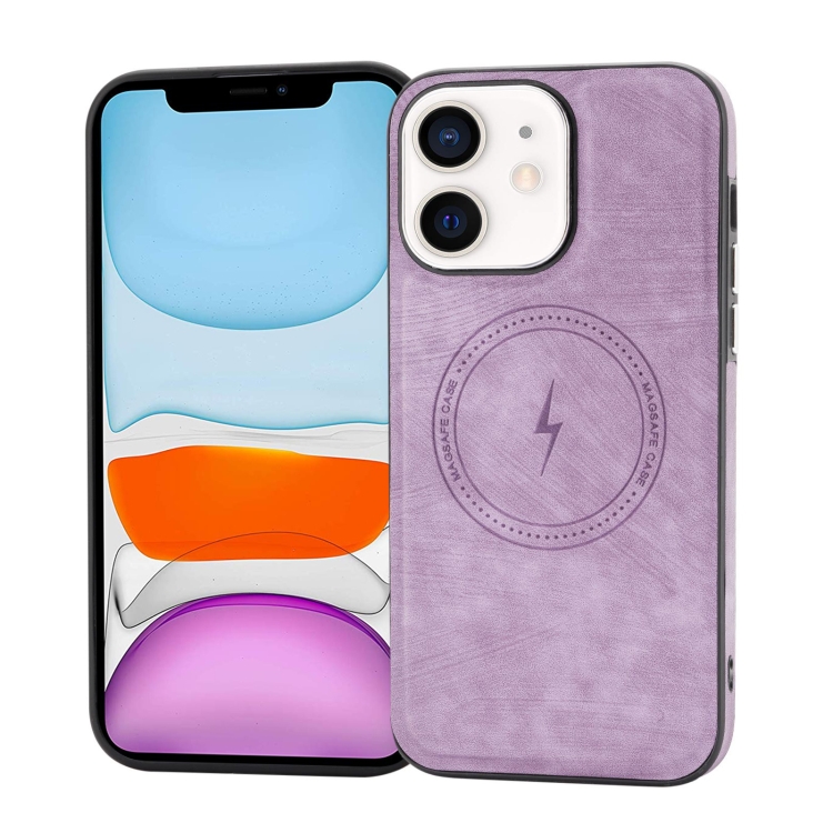 

For iPhone 11 Side PU Hybrid TPU Magsafe Phone Case(Light Purple)