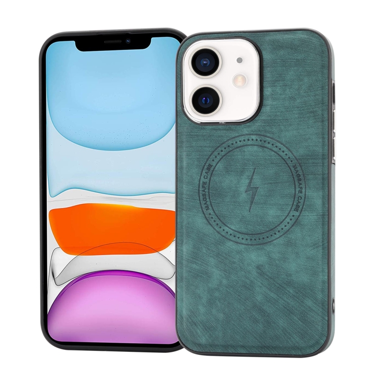 

For iPhone 11 Side PU Hybrid TPU Magsafe Phone Case(Green)