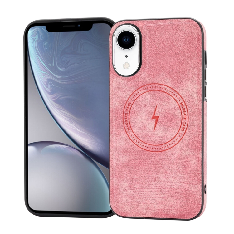 

For iPhone XR Side Leather Magsafe Phone Case(Dark Purple)
