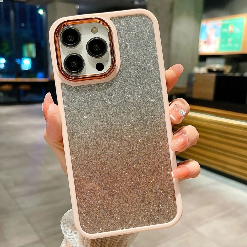 

For iPhone 11 Pro Gradient Glitter Electroplating Acrylic Phone Case(Pink)