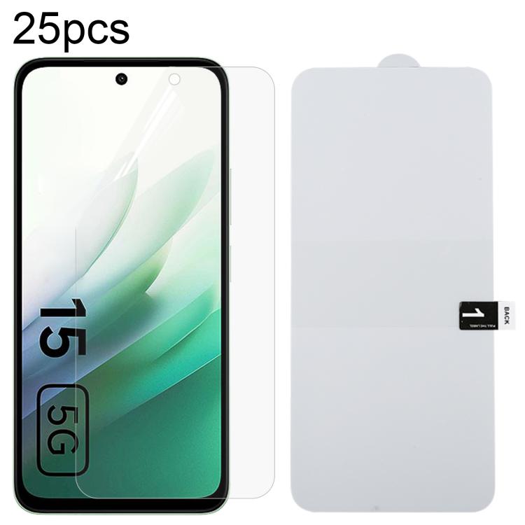 

For Redmi 15 5G 169.5mm 25pcs Full Screen Protector Explosion-proof Hydrogel Film