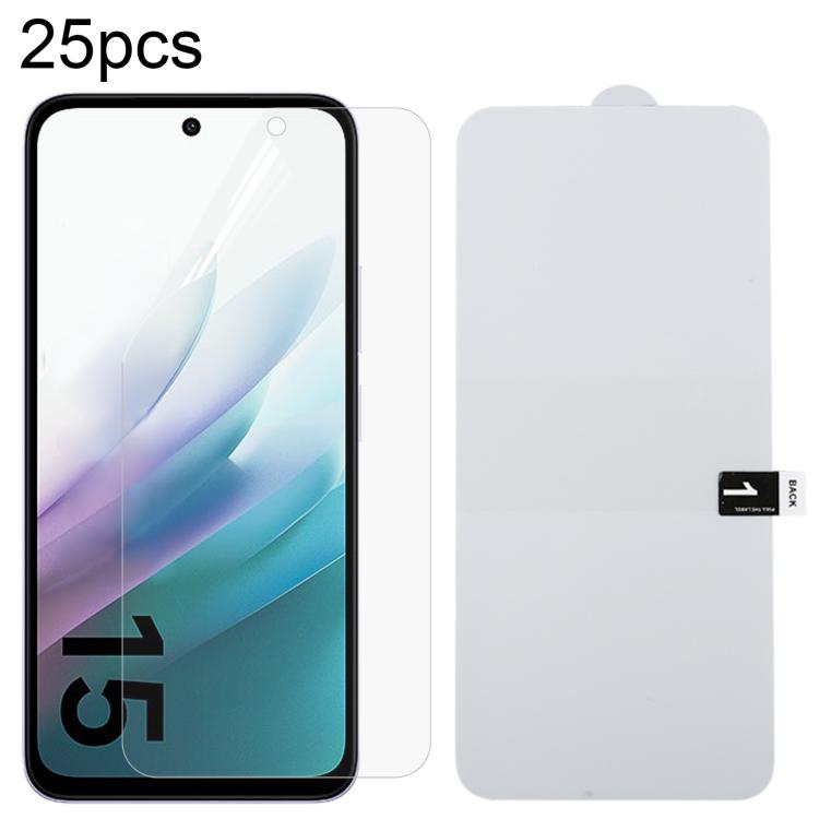 

For Redmi 15 4G 171.2mm 25pcs Full Screen Protector Explosion-proof Hydrogel Film