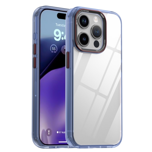 

For iPhone 15 Pro iPAKY MG Series Transparent PC+TPU Phone Case(Transparent Blue)