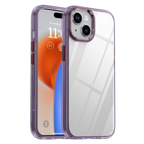 

For iPhone 15 Plus iPAKY MG Series Transparent PC+TPU Phone Case(Transparent Purple)