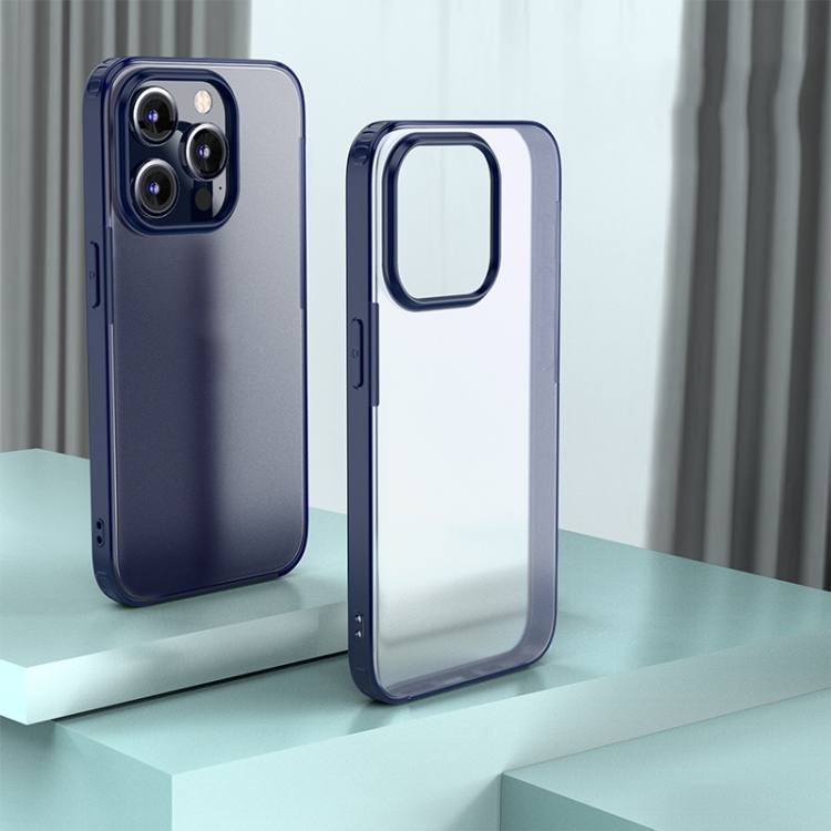 

For iPhone 15 Pro Armor Frosted Phone Case(Blue)