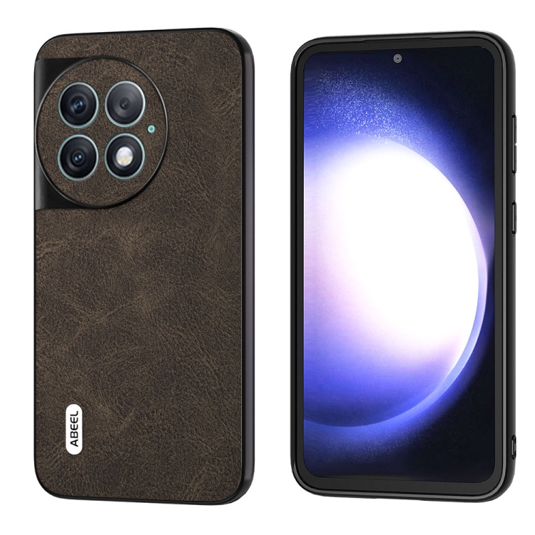 

For OnePlus Ace 2 Pro ABEEL Dream Litchi Texture PU Phone Case(Khaki)