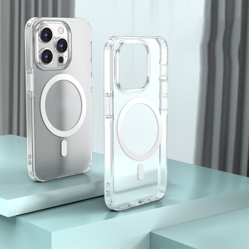 

For iPhone 15 Pro Max Armor MagSafe Magnetic Phone Case(Translucent)