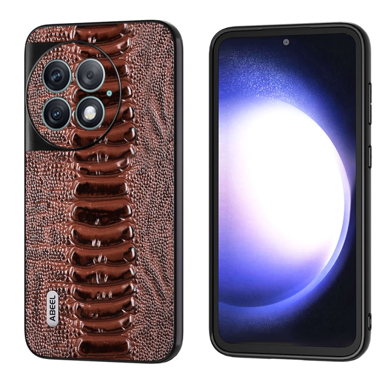 

For OnePlus Ace 2 Pro ABEEL Genuine Leather Weilai Series Phone Case(Coffee)