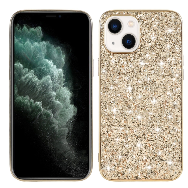

For iPhone 15 Plus Glitter Powder TPU Phone Case(Gold)