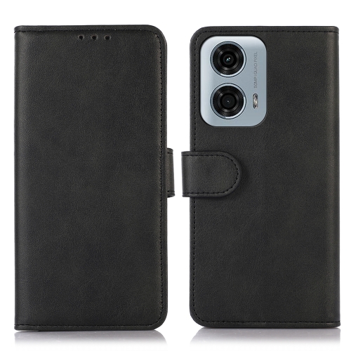 

For Motorola Moto G04 / G24 Cow Texture Leather Phone Case(Black)