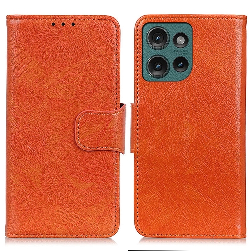 

For Motorola Edge 50 5G Global Nappa Texture Flip Leather Phone Case(Orange)