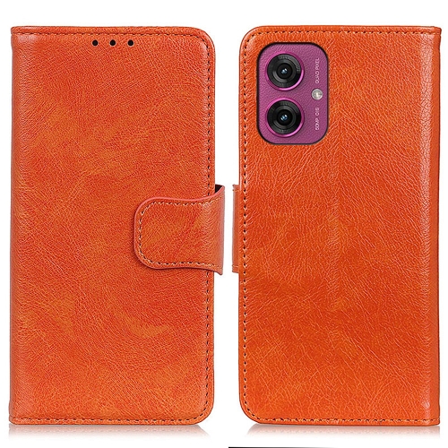 

For Motorola Moto G55 5G Nappa Texture Flip Leather Phone Case(Orange)