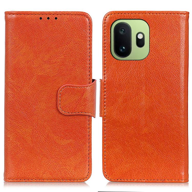

For OnePlus 15T Nappa Texture Flip Leather Phone Case(Orange)