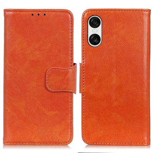

For Sony Xperia 10 VI Nappa Texture Flip Leather Phone Case(Orange)