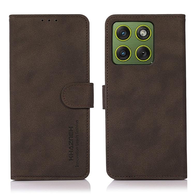 

For Motorola Edge 70 5G KHAZNEH Matte Texture Leather Phone Case(Brown)