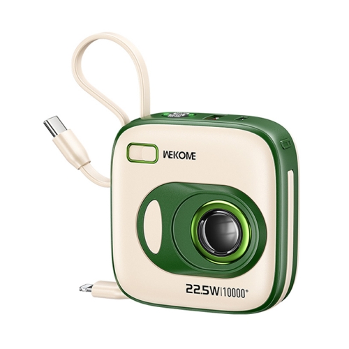 

WK WP-31 Vintage Camera II Series 10000mAh 22.5W Super Fast Charging Power Bank with Cable(Green)